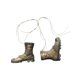 thumbnail image 2 of Botas Con Cordones Y Tacón Bajo En Miniatura A Escala 1:6 Para Mu?ecas Femeninas De 12 Pulgadas, Color Verde Desierto, 2 of 3