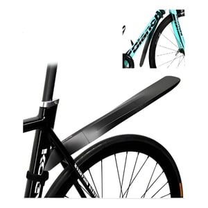 Lilioo - Set Tapabarros Delantero + Trasero De Bicicleta Fixie Y Ruta Negro