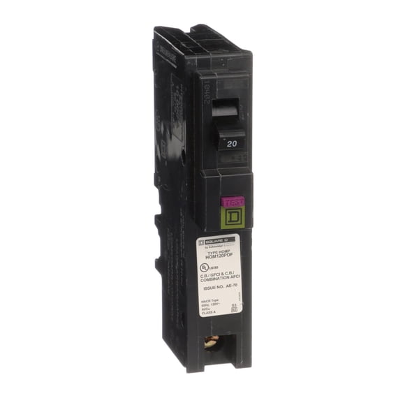 Disyuntor Square D HOM120PDFC Homeline 20A CAFCI GFCI