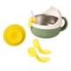 thumbnail image 5 of Cuenco Para Bebé Con Cuchara, Tenedor, Paja, Base De Succión, Cuenco Portátil Para El Hogar Para Niños, Verde, 5 of 5