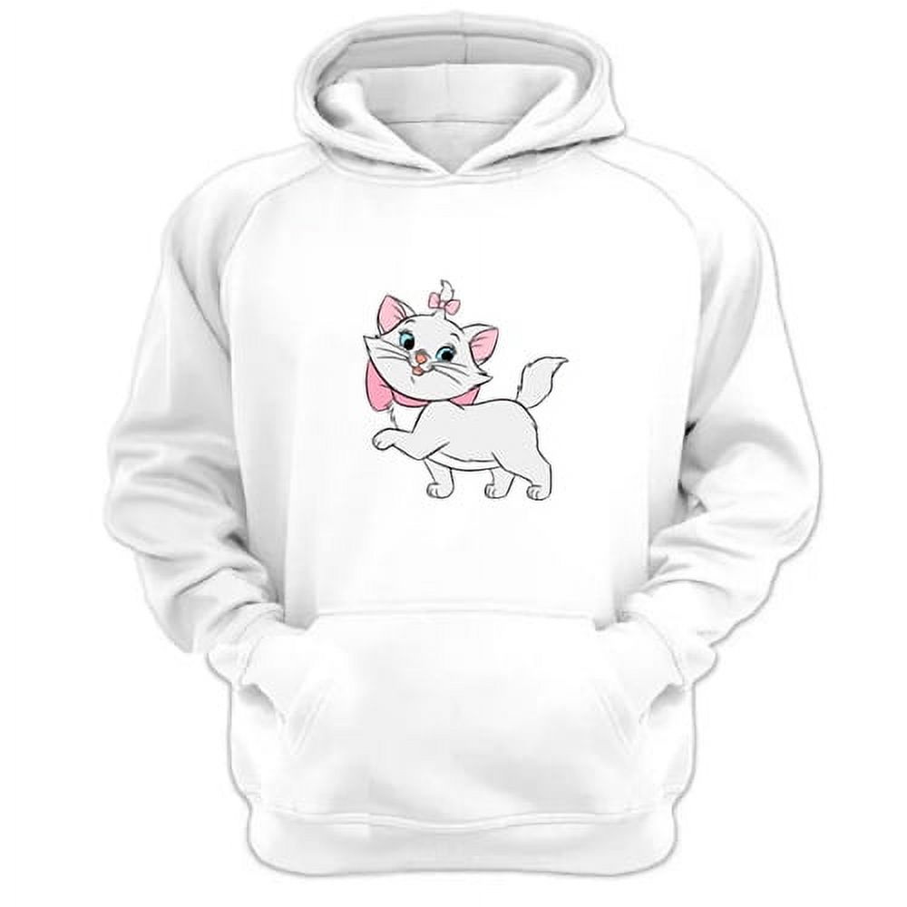 Genérico - Polerón Canguro Gatos Aristócratas Blanco Talla M Unisex