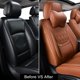 thumbnail image 5 of Fundas delanteras para asientos de coche TINRAIYANG, par marrón, cuero sintético, 5 of 7