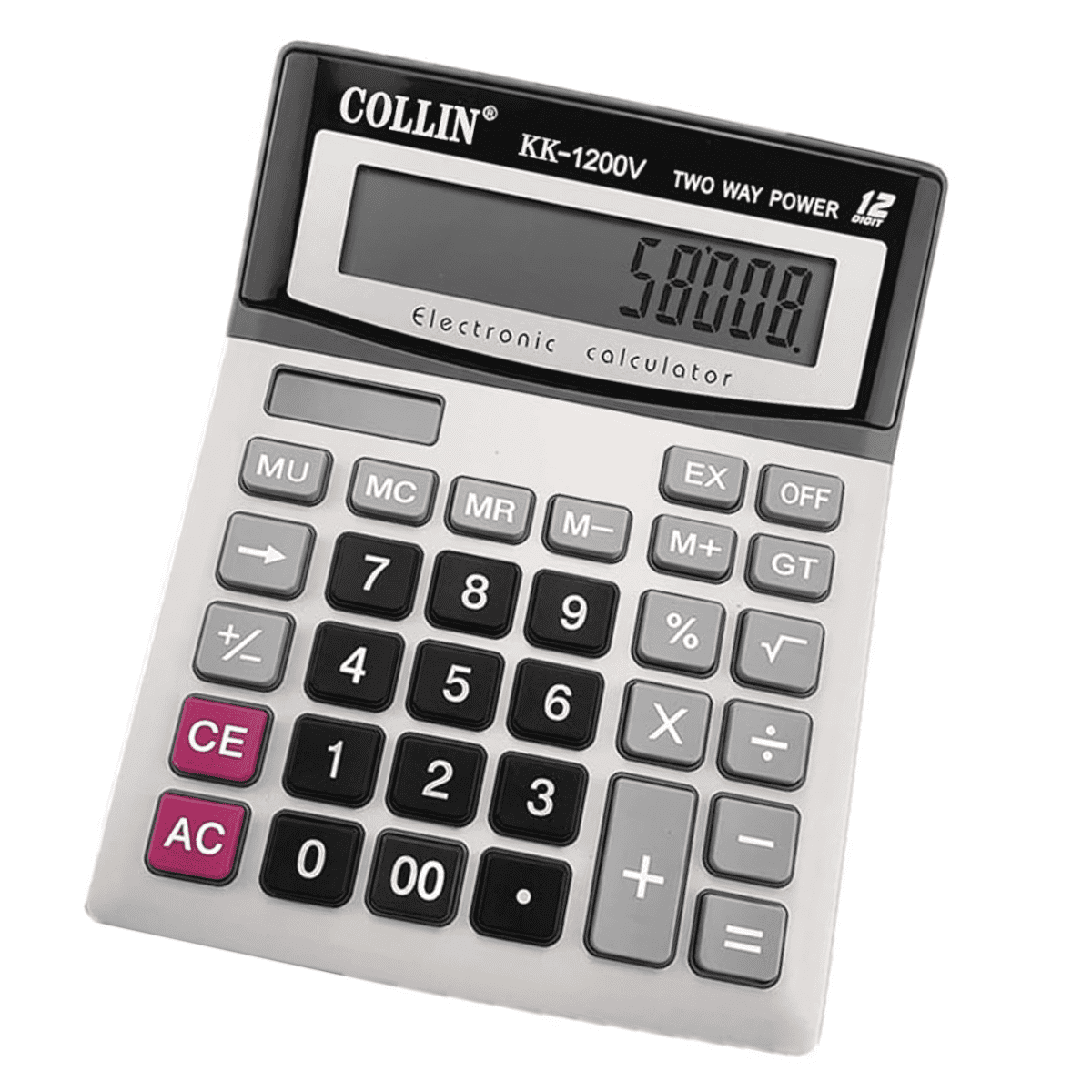 Genérico - Calculadora De Escritorio 12 Dígitos Pantalla Grande Kk-1200