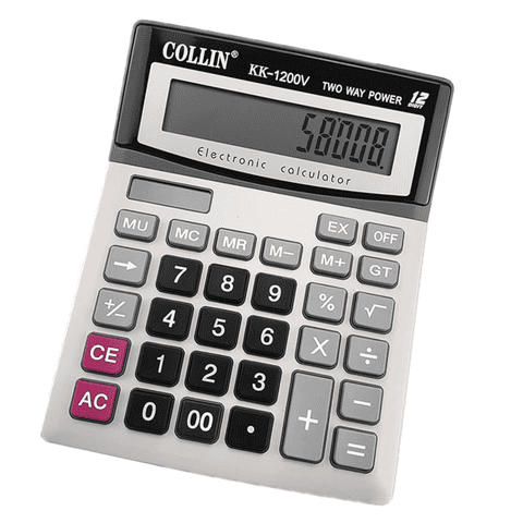 Genérico - Calculadora De Escritorio 12 Dígitos Pantalla Grande Kk-1200