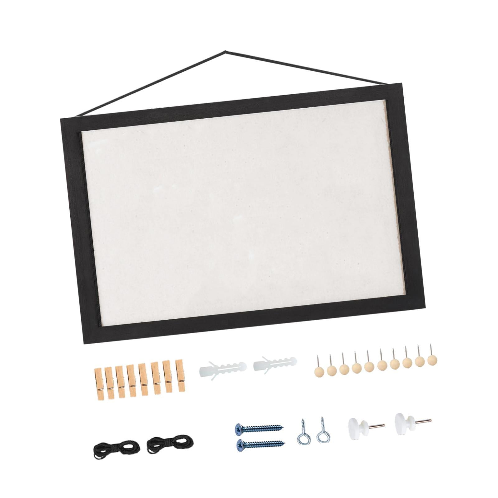 Magideal - Tablero De Corcho Con 10 Chinchetas, Estilo Retro, Adorno Para Tablón De Anuncios, Tablero De Mensajes Para Cocina, Hogar, Oficina, Decoración De , Negro