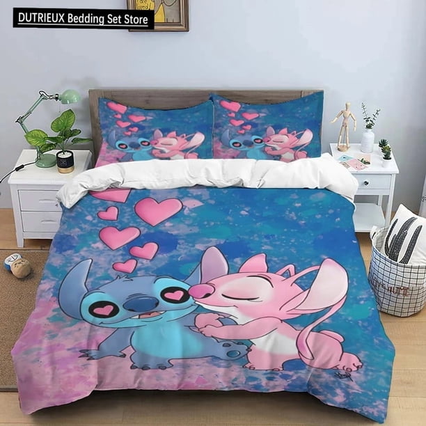 Stitch Duvet Cover Home 100% Microfiber Quilt Cover Pillowcase Bedding Set Multi-piece Set 2pcs/3pcs Single Double Full Size