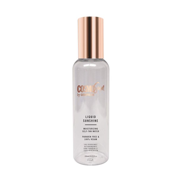 CosmoSun Liquid Sunshine Agua Hidratante Autobronceadora con Agua de Rosas Calmante y Equilibrante para la Piel - Vegana, Libre de Crueldad Animal, Sin Parabenos