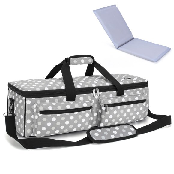 Bolsa de transporte LUXJA 57 cm con puntos grises para Cricut/Silhouette