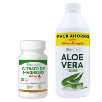 B Nature - Pack Citrato De Magnesio 800 Mg + Aloe Vera Gel 1L