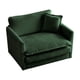 thumbnail image 2 of Comfy Deep Single Seat Sofa Upholstered Reading Armchair Living Room Chair Green Chenille Fabric , 1 Toss Pillow, 2 of 3