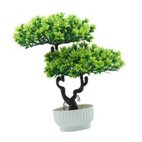 Magideal - De Bonsai Artificial Decoración De Árboles De Bonsai Con Adorno De Maceta Decoración De Plantas Falsas Pequeñas Para Sala De Estar Dormitorio De Verde