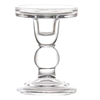 Genérico - Set De 2 Candelabro Portavela Cristal Centro Mesa 11,5Cm Jhn