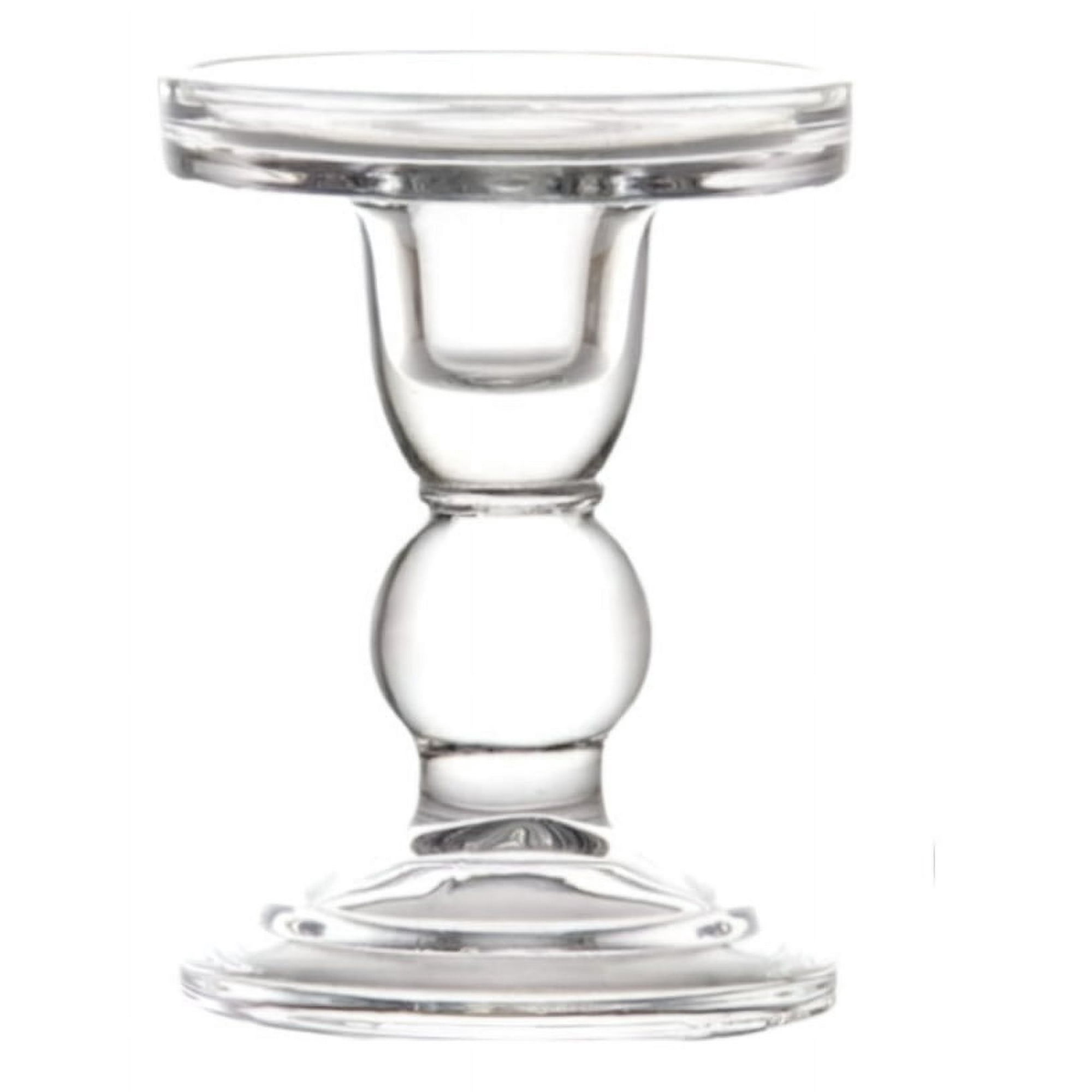 Genérico - Set De 2 Candelabro Portavela Cristal Centro Mesa 11,5cm Jhn