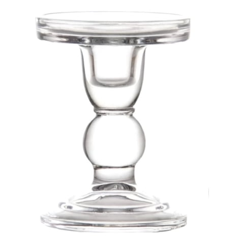 Genérico - Set De 2 Candelabro Portavela Cristal Centro Mesa 11,5Cm Jhn