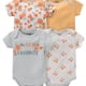 thumbnail image 1 of Get Ready to Fall in Love with Our 4pcs Soft and Breathable Newborn Infant Rompers! Perfect for Baby Boys and Girls, These Short Sleeve Round Neck Bodysuits Feature Adorable Cartoon Animal and Flowers, 1 of 5