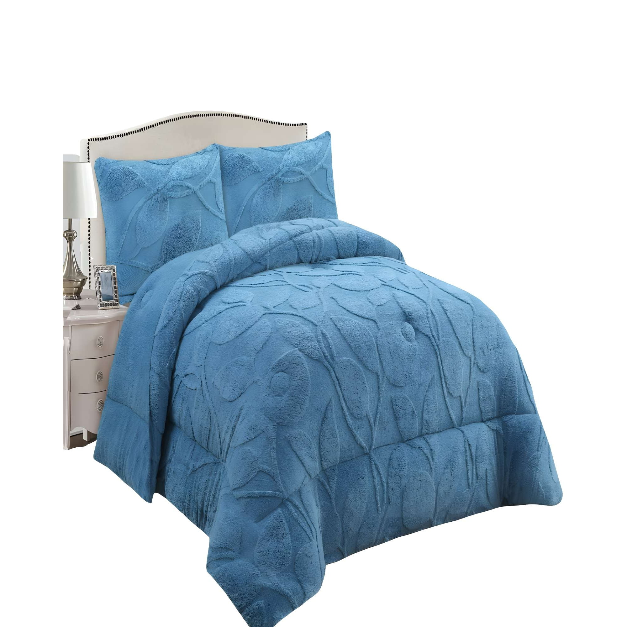 Genérico - Cobertor Sherpa Texturizado Ry King Azul Claro