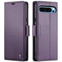 Caseme Tipo Cartera Google Pixel 9 Pro Xl Con Cierre Magnético, Rfid, Tarjetero, Soporte, Carga Inalámbrica