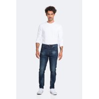 Idem - Jeans Hombre Skinny Azul Oscuro Focalizado Suave Drimen 38