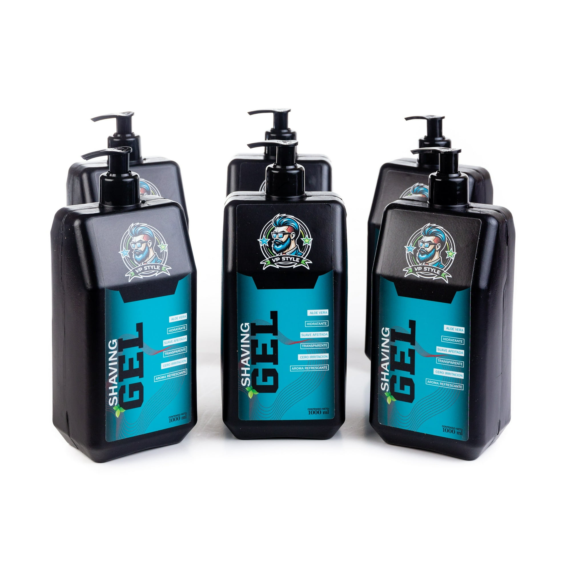 Gel De Afeitar Profesional - Vp Style - Pack 6 Unidades 1 Lt