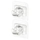 thumbnail image 1 of 2 Piezas De Soporte De Barra De Cortina Autoadhesivo De Plástico Para Pared, Cocina, Hogar, Transparente, 1 of 5