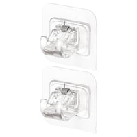 Bothyi - 2 Piezas De Soporte De Barra De Cortina Autoadhesivo De Plástico Para Pared, Cocina, Hogar, Transparente