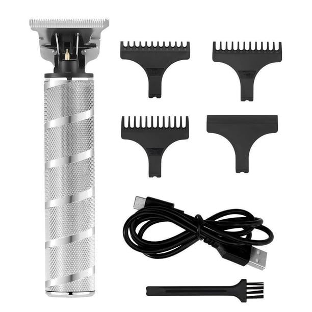 Cortapelos para hombres, afeitadora de barba inalámbrica, recortadora de pelo eléctrica con cuchilla en T, kit de aseo