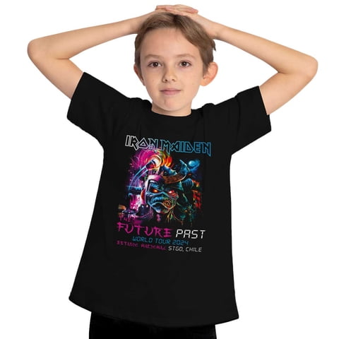 Bagustore - Polera Estampada Niño Iron Maiden Future Past 2024