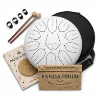 Sartén Con Lengüeta De Acero Panda Drum Plus, 11 Pulgadas, 432 Hz, Color Blanco
