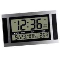 Bothyi - Despertador Digital Nightstand Timmer 12/24H Timing Wall Clocks Silver Black