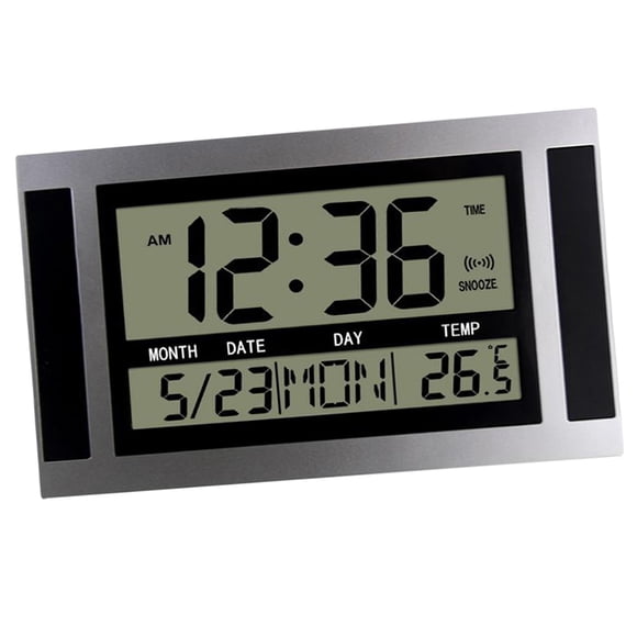 Despertador Digital NightStand Timmer 12/24H Timing Wall Clocks Silver Black