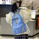 thumbnail image 2 of Solid Color Backpack Rucksack Bags Japan and South Korea Student School Bag Teenage Girls Simple Large-capacity Backpack, 2 of 3