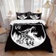 thumbnail image 1 of Anime Wolf Crest Bedding - Includes One Quilt Cover and Two Pillowcases (No Core) - Perfect for Bedroom Decor and Guest Room Accessories - Festive Gift Idea.J01, 1 of 1