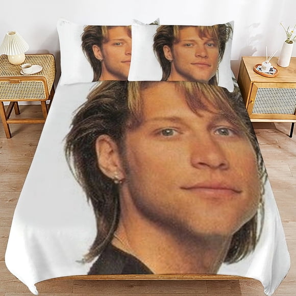 Jon Bon Jovi Gentle Handling Long Use Finish Smooth Zipper Function Duvet Cover Sets Comfortable Sleep