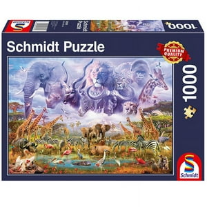 Schmidt - Puzzle 1.000 Piezas Animales En El Abrevadero