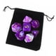 thumbnail image 2 of Paquete De 7 Dados Poliédricos Con Juguetes De Barra De Bolsa Para La Enseñanza De Matemáticas Púrpura, 2 of 2