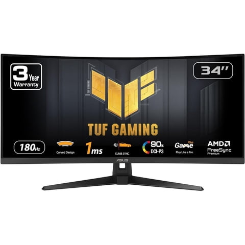 Monitor Curvo Asus Tuf Gaming Vg34Vq3B 34 Qhd 180Hz 1Ms