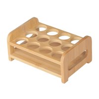 Magideal - Soporte De Vidrio De Madera Para Bebidas, Soporte De Almacenamiento Para Vasos, Soporte Para Servir, Organizador De Tazas, Estante De Exhibición, Base 12 Hoyos