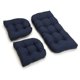 thumbnail image 1 of Set de cojines Blazing Needles Twill Settee Group Navy (3 unidades), 1 of 1