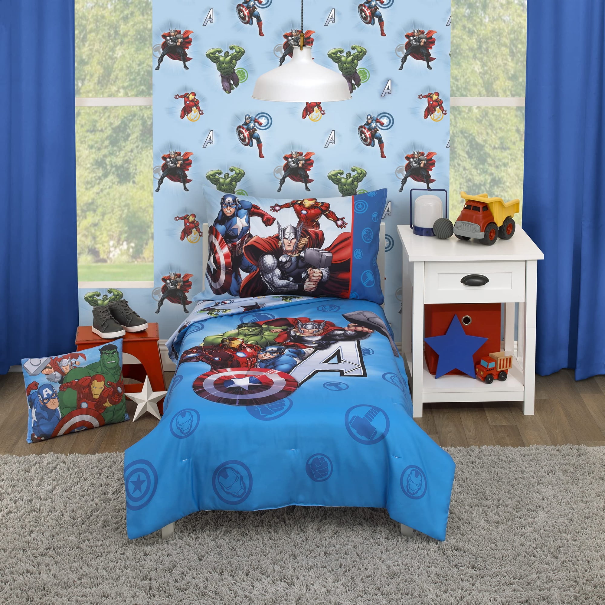 Juego De Cama Disney Marvel Avengers Fight The Foes, 4 Piezas