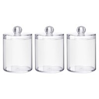 Ioensy - 3 Organizadores De Acrílico Para Maquillaje, Soporte Para Bastoncillos De Algodón, Contenedor De Caja De Almacenamiento