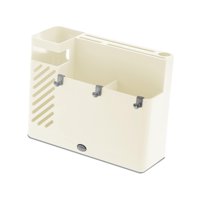Magideal - Estante Para Utensilios De Cocina, Caja Organizadora De Pared Para Utensilios De Cocina, Montado En La Pared, Estante Para Palillos De Cocina Fácil De Blanco