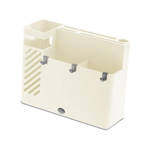 Magideal - Estante Para Utensilios De Cocina, Caja Organizadora De Pared Para Utensilios De Cocina, Montado En La Pared, Estante Para Palillos De Cocina Fácil De Blanco