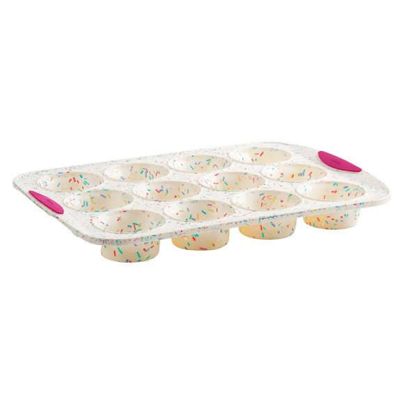 Bandeja para Muffins Trudeau de 12 Cavidades Confetti/Fucsia