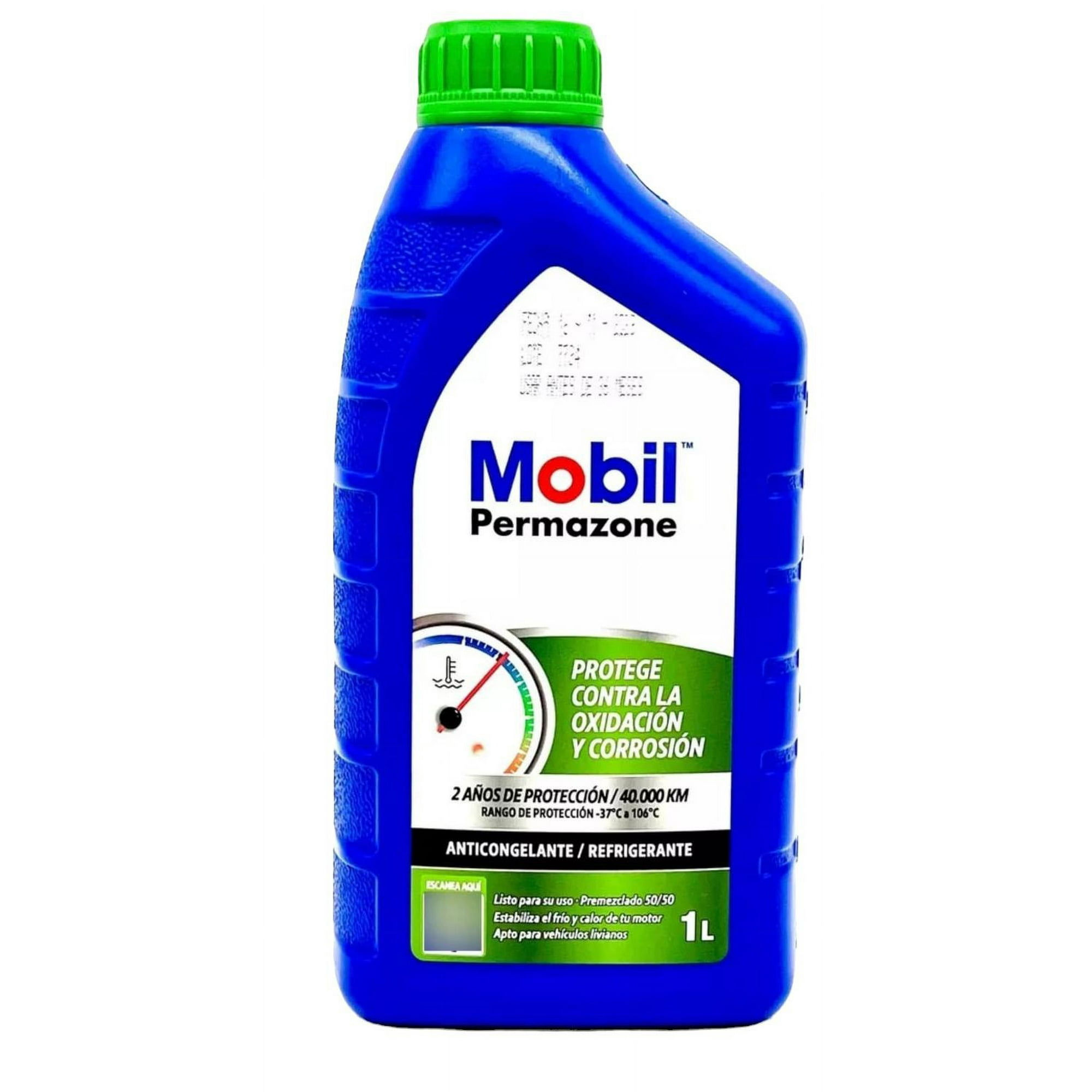 Anticongelante Coolant Mobil Permazone 50/50 1lt Verde
