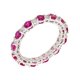 thumbnail image 1 of Anillo ELEGANT CONFETTI Paris chapado en oro blanco de 18 quilates con circonita cúbica rosa, 1 of 4