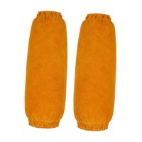 Ioensy - Mangas De Soldadura De Cuero Puños Elásticos Fundas De Protección De Brazos Para Metalurgia Amarillo