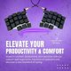 thumbnail image 5 of Teclado Hard-tochooseone, ergonómico, dividido, 36 teclas, QMK RGB, 5 of 9