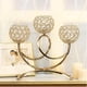 thumbnail image 2 of Candelabro Porta velas  3 Cristal Flor Decoración De Mesa, 2 of 5