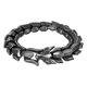 thumbnail image 4 of Pulsera Gothic Punk De Acero De Titanio Dragon Scale Bangle Negro 9.05 Pulgadas, 4 of 5