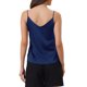 thumbnail image 3 of INSPIRE CHIC Camisola de Satén para Mujer con Escote en V y Tirantes Finos, Blusa sin Mangas de Seda para Ropa de Casa y Capas, Pequeña Azul Marino, 3 of 5